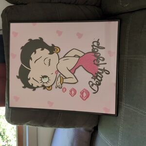 Betty Boop Glass Framed Wall Art Photo